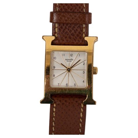 hermes gold plated watch|Hermes watch price.